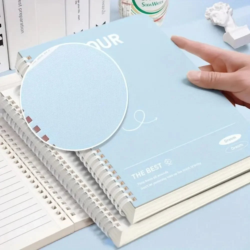 60 Sheets A5 Spiral Notebook, Perforated Horizontal Lined Pages, Color Diary Notepad, School Office Stationery Gift