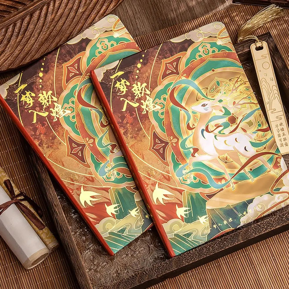 Retro Full-Color Notebook Good-looking Hardcover Notepad China-Chic Creative Design Diary Notebook Student Gift