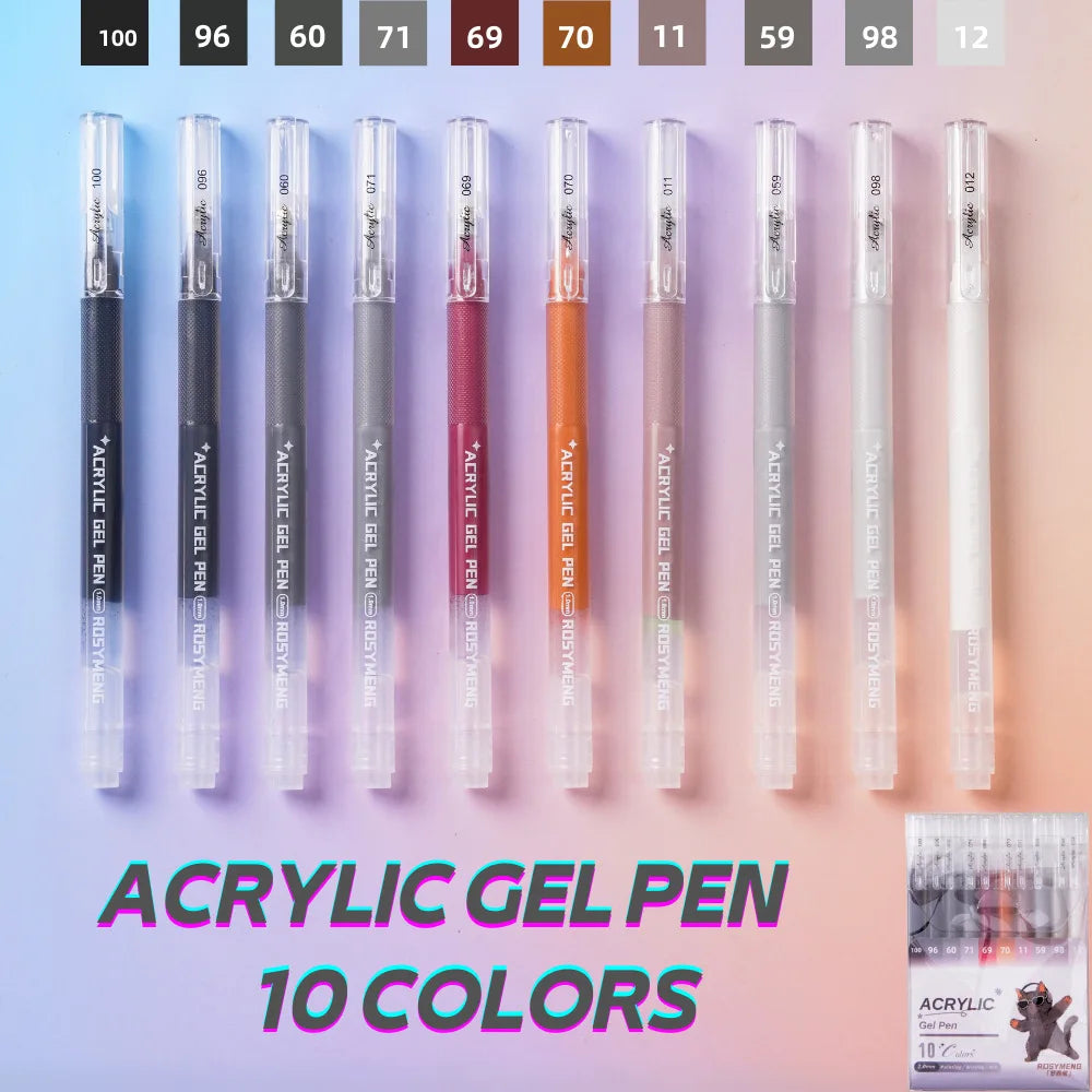 ROSYMENG 100/160 Colors Gel Pens,Acrylic Painting Handbook Pen Set,Multi-Color Neutral Pen,Student Writing Drawing Marker Pens