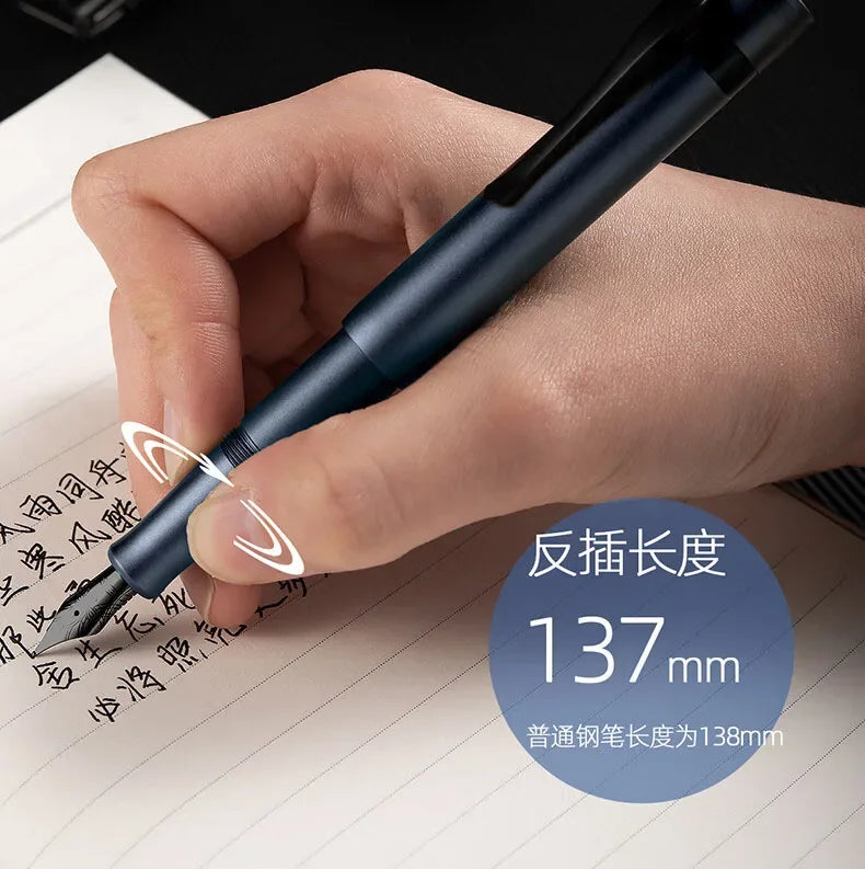 Limited Pink Hongdian M2 Mini Metaverse Sports Pocket Metal Fountain Pen 26# Nib School Office Supplies Writing Stationery Gift