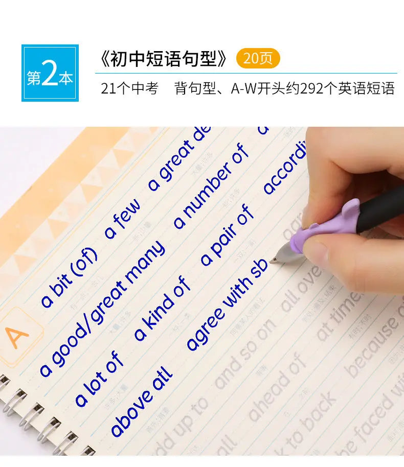 Students Practice Copybooks Learn English Composition Writing Handwriting Practice Book Hengshui Calligraphy Book 3D Reusable