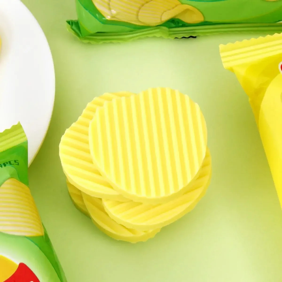 Creative Potato Chip-Shaped Erasers Student Stationery Wholesale End-of-Term Christmas Gifts June 1st Prizes