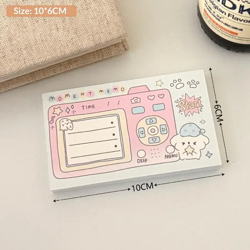 Memo Pad Notebook 100 Sheets Non Adhesive Cute Handwritten Notes for Meeting School Exam Preparation