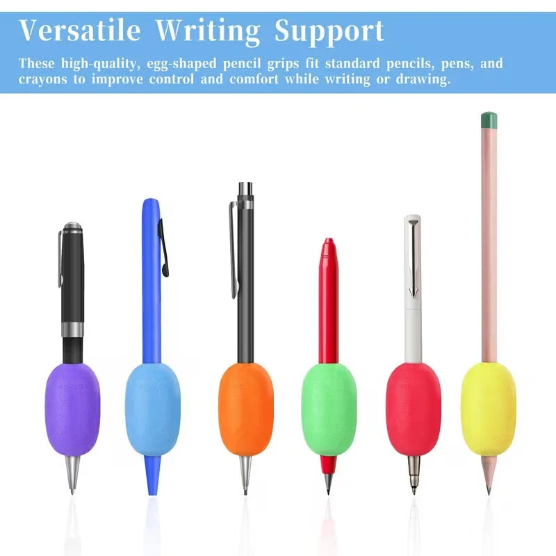 3/6pcs Soft Foam Grips For Pens And Pencils, Writing Practice Pencil Holder Cushion Grip For Handwriting Drawing Ergonomic
