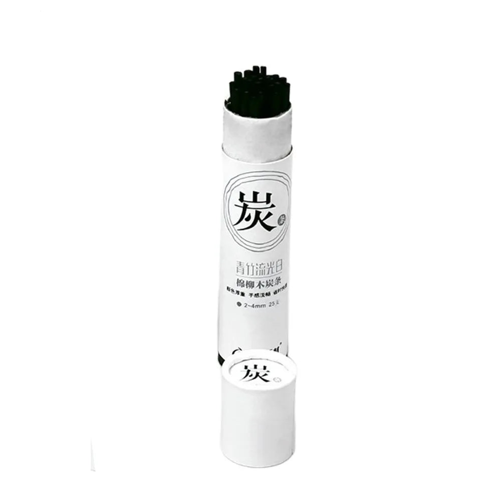 Black Color Charcoal Sticks Vine Charcoal Strong Color Charcoal Bars Comfortable Feel Willow Charcoal Drawing Charcoal Pencils