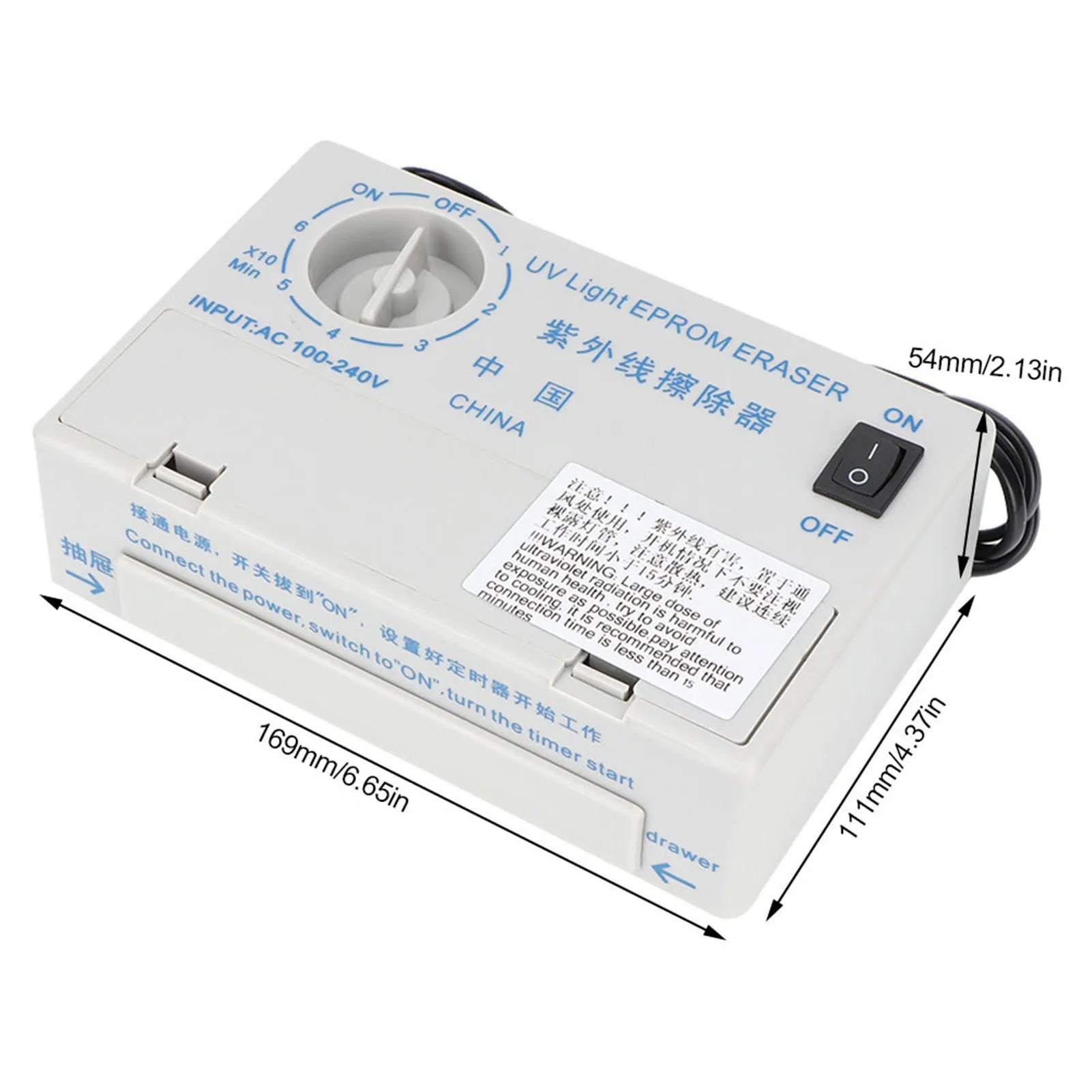 UV EPROM Eraser Ultraviolet Light Erasable Timer Semiconductor Wafer Erase Radiation