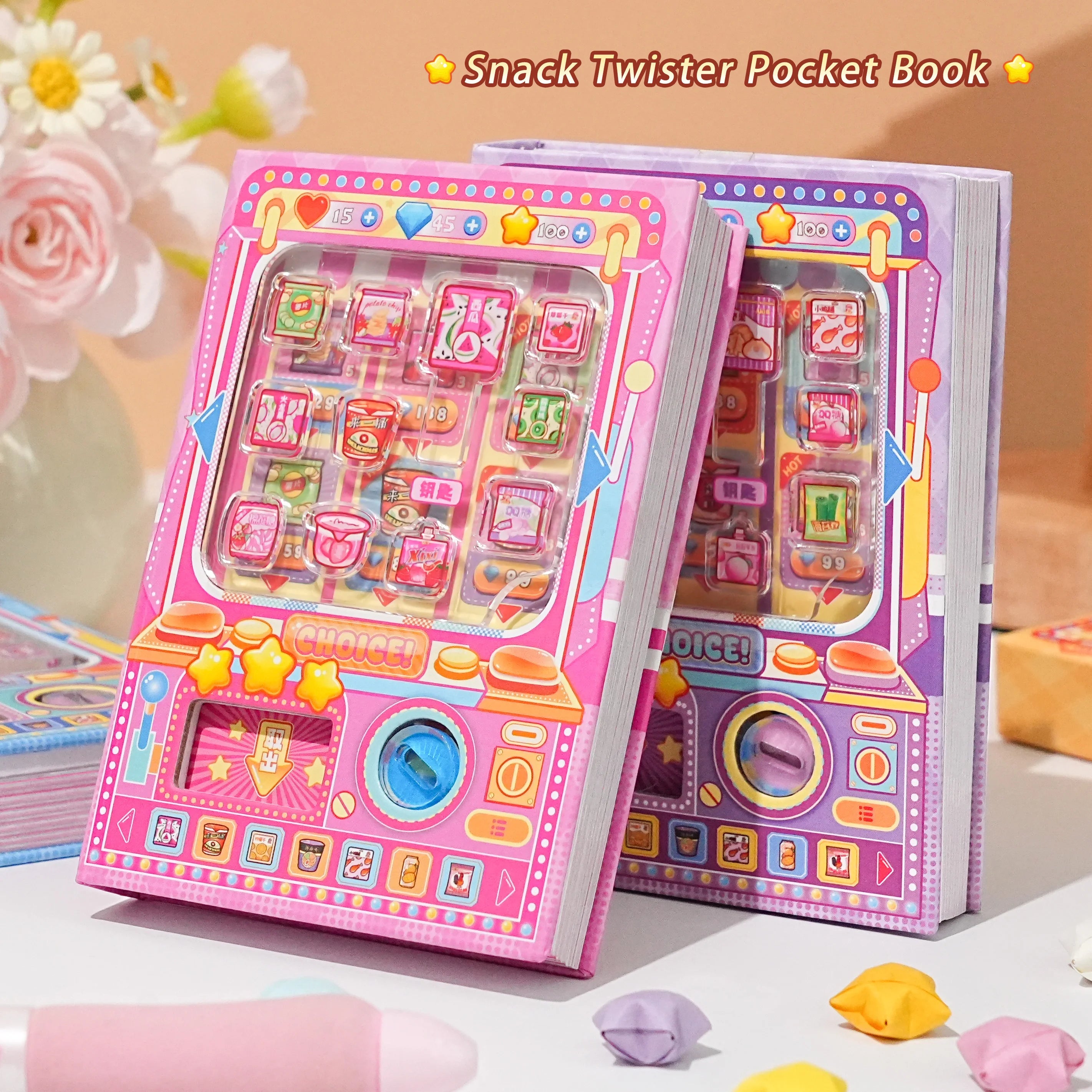 A Notebook with 80 Colorful Pages, a Stylish and Portable Pocket-Sized Notebook with a Theme of Delicious Snacks