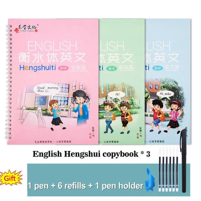 Students Practice Copybooks Learn English Composition Writing Handwriting Practice Book Hengshui Calligraphy Book 3D Reusable