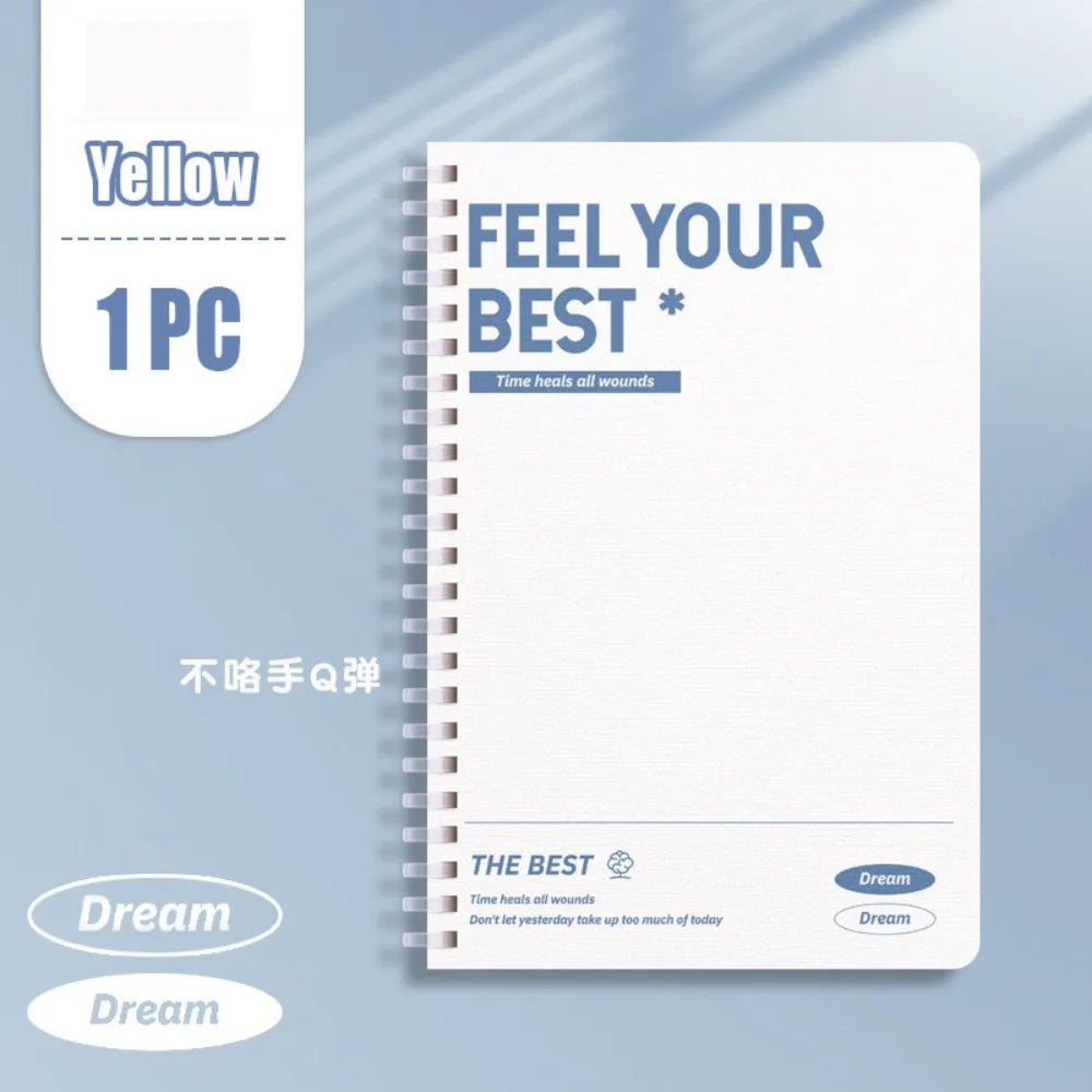 60 Sheets A5 Spiral Notebook, Perforated Horizontal Lined Pages, Color Diary Notepad, School Office Stationery Gift