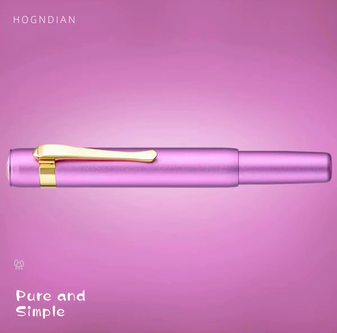 Limited Pink Hongdian M2 Mini Metaverse Sports Pocket Metal Fountain Pen 26# Nib School Office Supplies Writing Stationery Gift