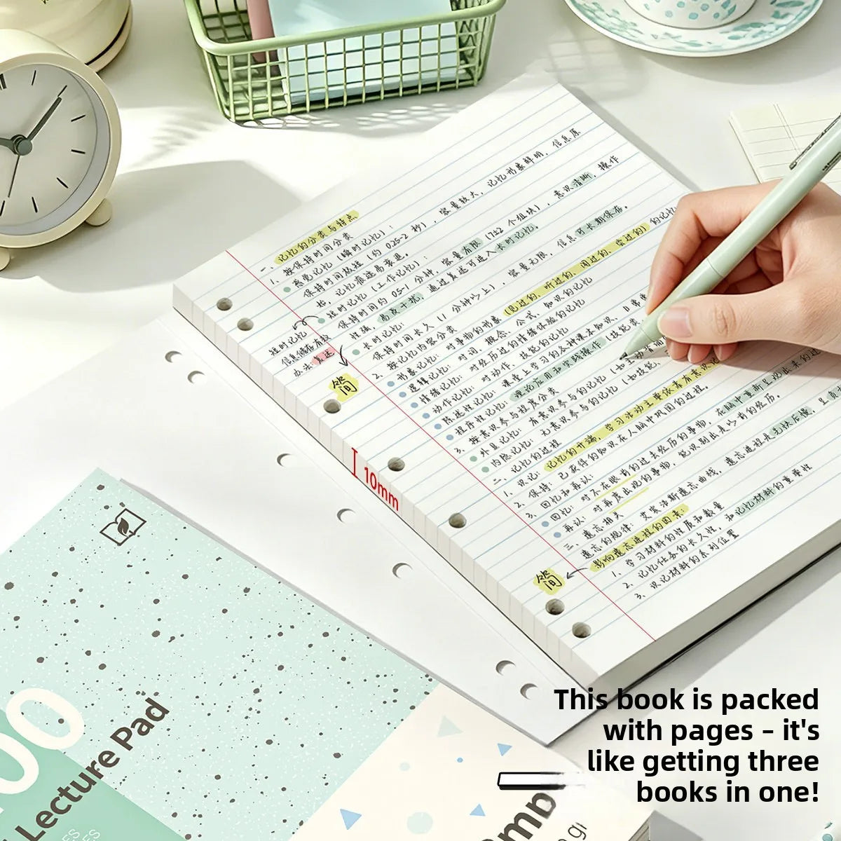 Thickened Loose Leaf Notebook A5 Horizontal Ruled Journal Diary Vintage Retro American Style Office School Writing Notepad