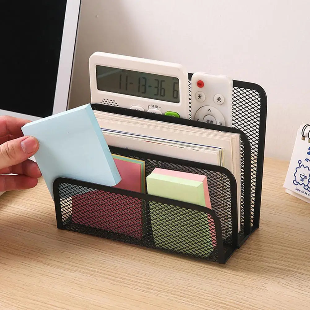Desk Mail Organizer Small File Holders Letter Organizer Metal Mesh Document/Filing/Folders/Paper Organizer for Desktop