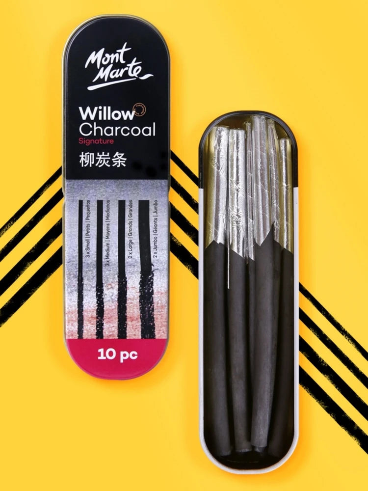 10pcs Willow Charcoal Sticks Charcoal Pencil for Sketching Sketch Charcoal Stick Charcoal Drawing Sticks for Fine Art Students