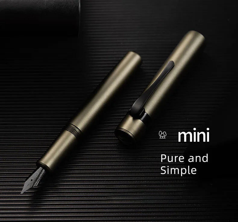 Limited Pink Hongdian M2 Mini Metaverse Sports Pocket Metal Fountain Pen 26# Nib School Office Supplies Writing Stationery Gift