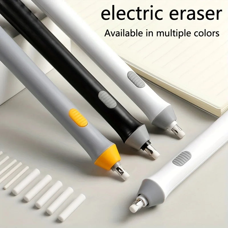 Electric Erasers Less Rubber Crumb Thick/Thin Rubber can be Changed Simple Safe and Efficient School Supplies Korean Stationery
