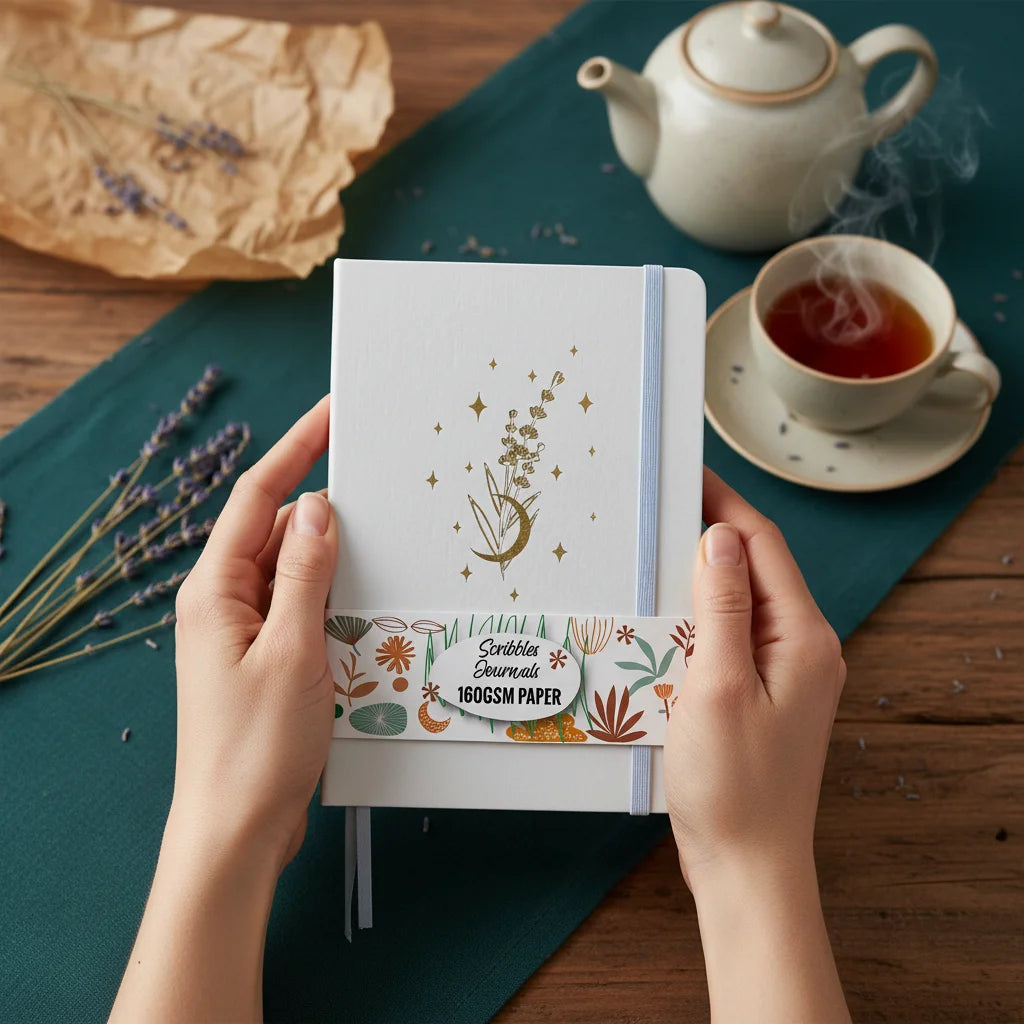 Sketch Journal Hardcover 160gsm Heavy Paper Artist Drawing Notebook 160 Numbered Pages Lay Flat Sketchbook