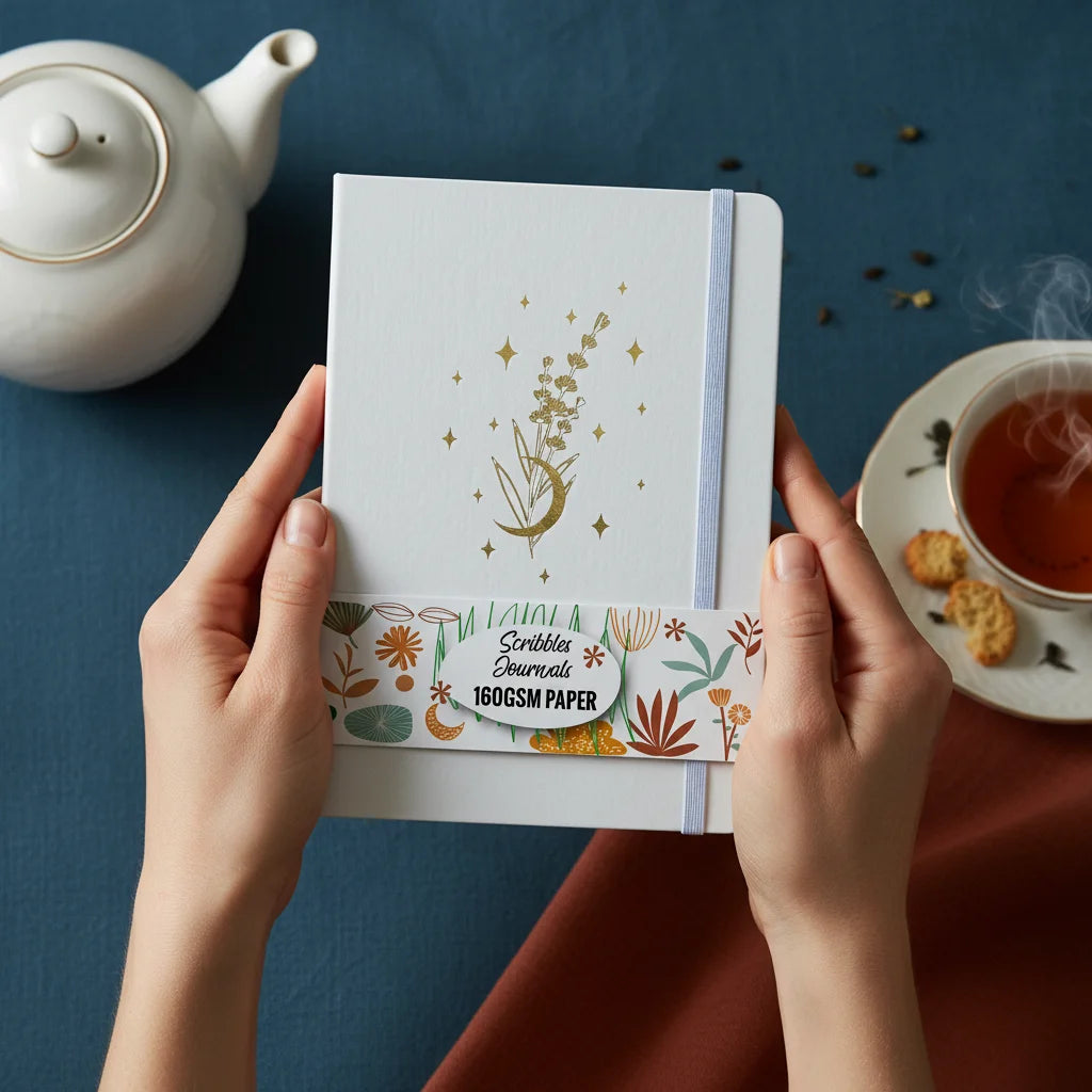 Sketch Journal Hardcover 160gsm Heavy Paper Artist Drawing Notebook 160 Numbered Pages Lay Flat Sketchbook