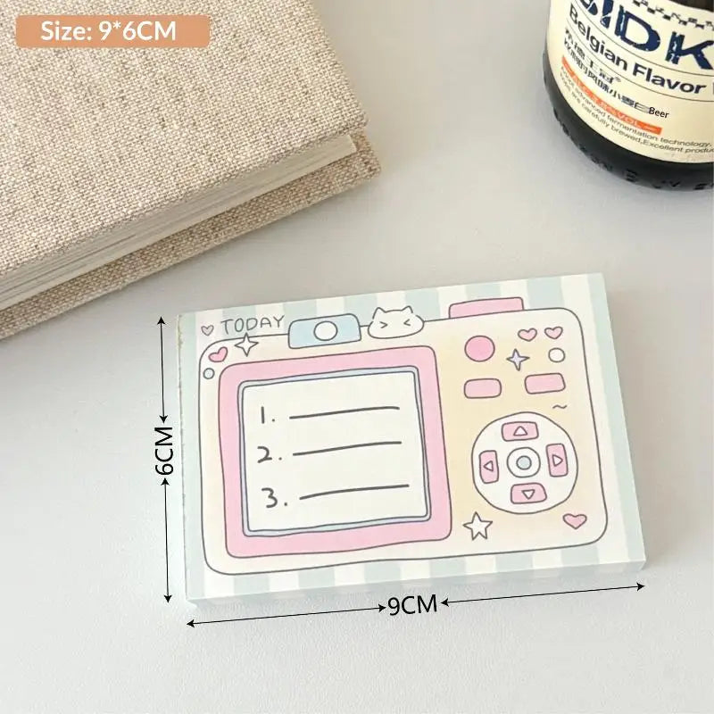Memo Pad Notebook 100 Sheets Non Adhesive Cute Handwritten Notes for Meeting School Exam Preparation