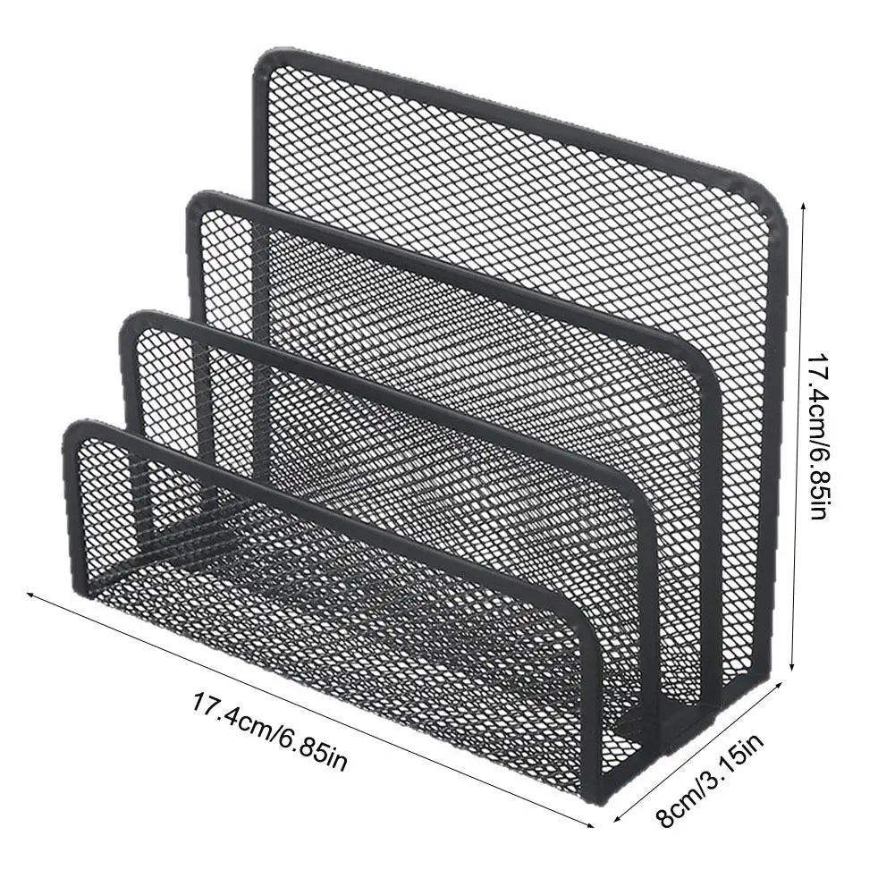 Desk Organizer Small File Holders Letter Organizer Metal Mesh Document/Filing/Folders/Paper Organizer for Desktop