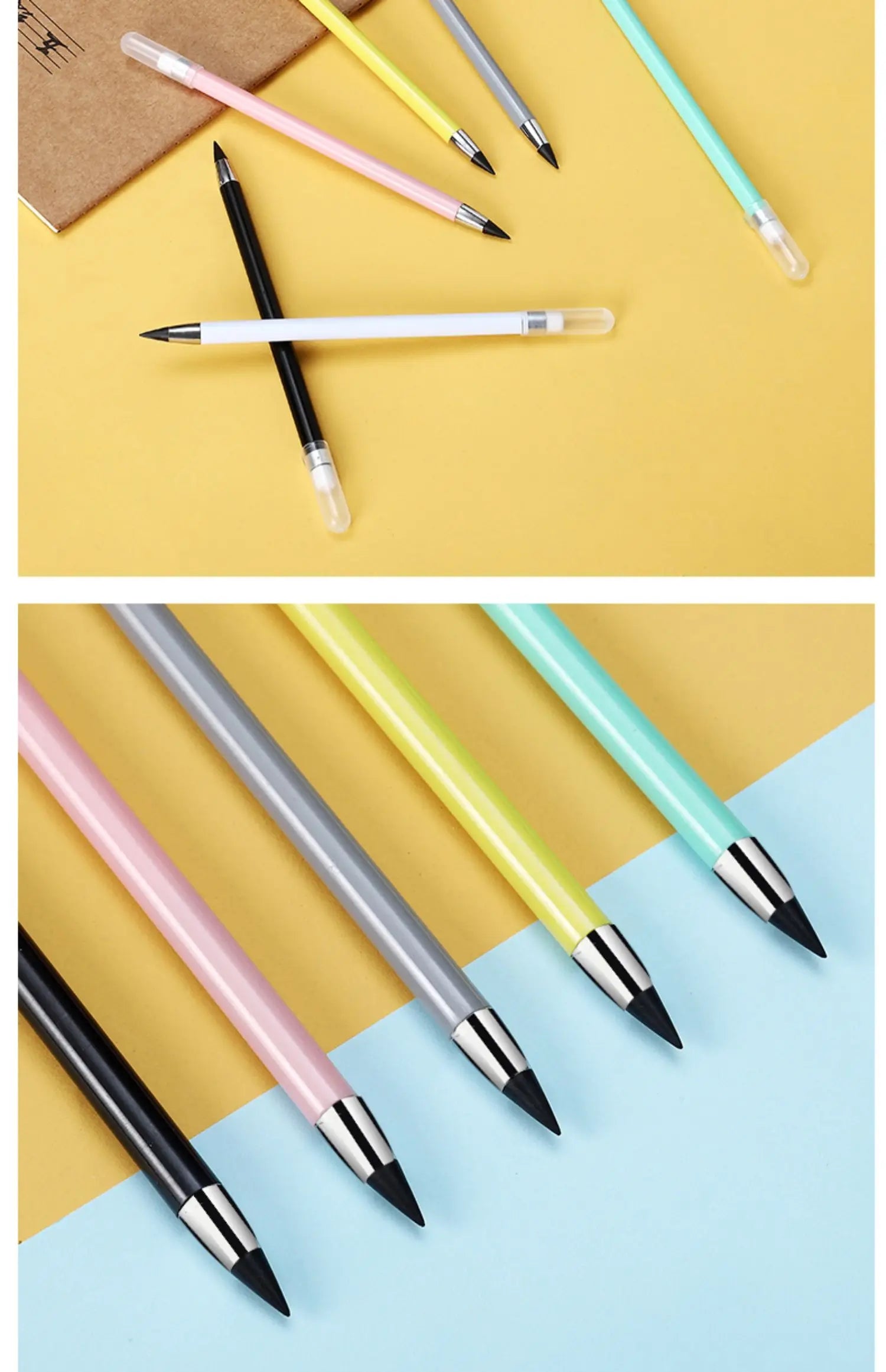 Infinity Pencil Set Erasable Unlimited Pencils Eternal Writing HB No Sharpening Kawaii Stationery Cute Office School Supplies