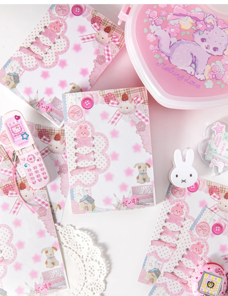 80pcs Kawaii Japanese Student Notebook Stationery School Office Supplies Planner Creative Handbook Decorative Paper