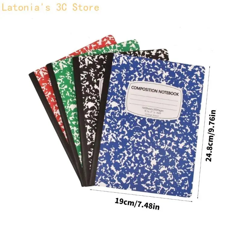 Softcover College Ruled Composition Notebook, 100 Sheets for Class Writing X3UB