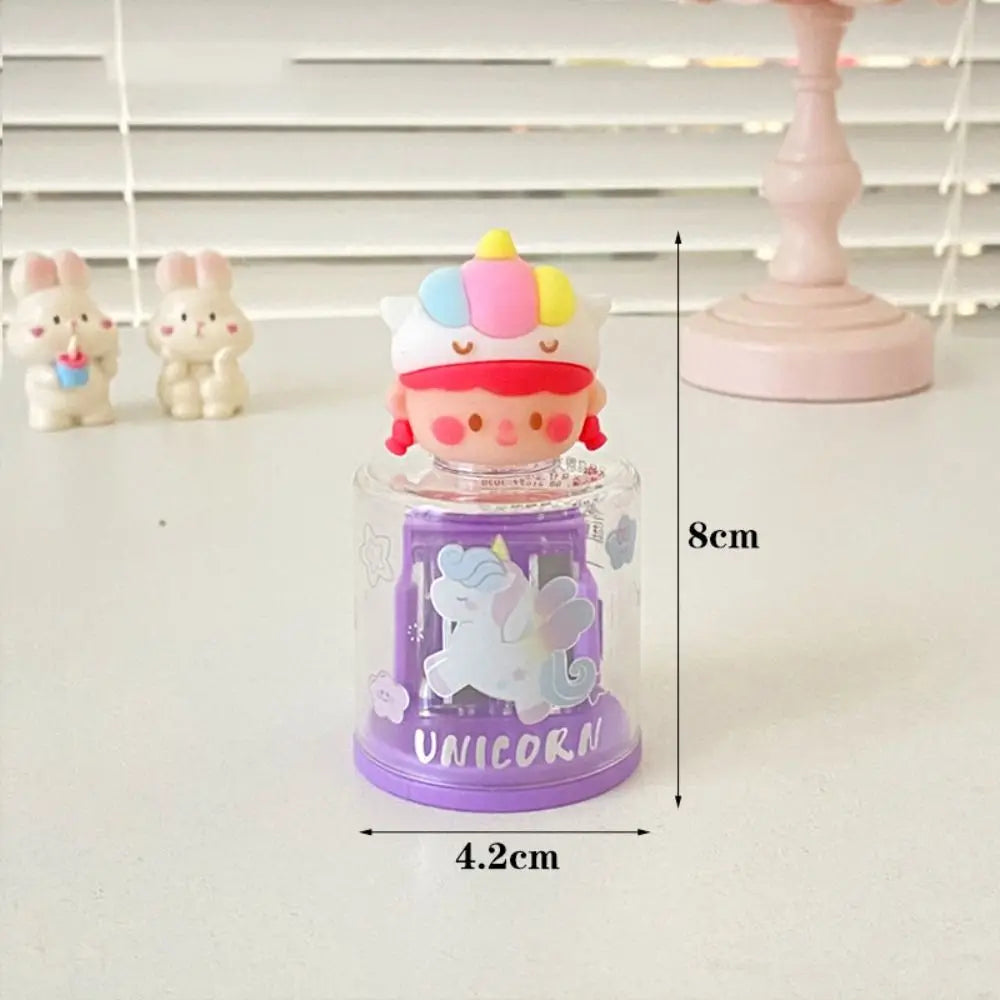 Mini Pencil Sharpener Multifuncional Portable Double Hole Pencil Sharpening Tool Manual Sharpener Gift