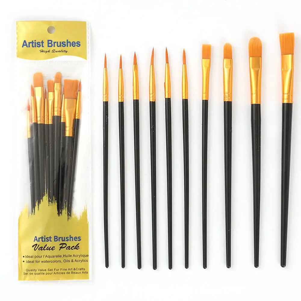 Acrylic Paint Brushes Set Artist Paintbrushes for Acrylic Painting Oil Watercolor Canvas Boards Rock Body Face Nail Art Supplies
