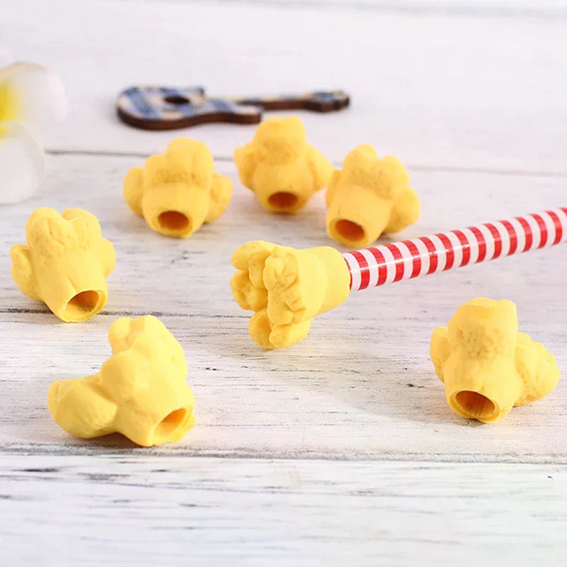 12pcs/box Cute Popcorn Shape Erasers Cute Stationery Pencil Rubbers Eraser Wipe Clean Without Leaving Marks Stationery
