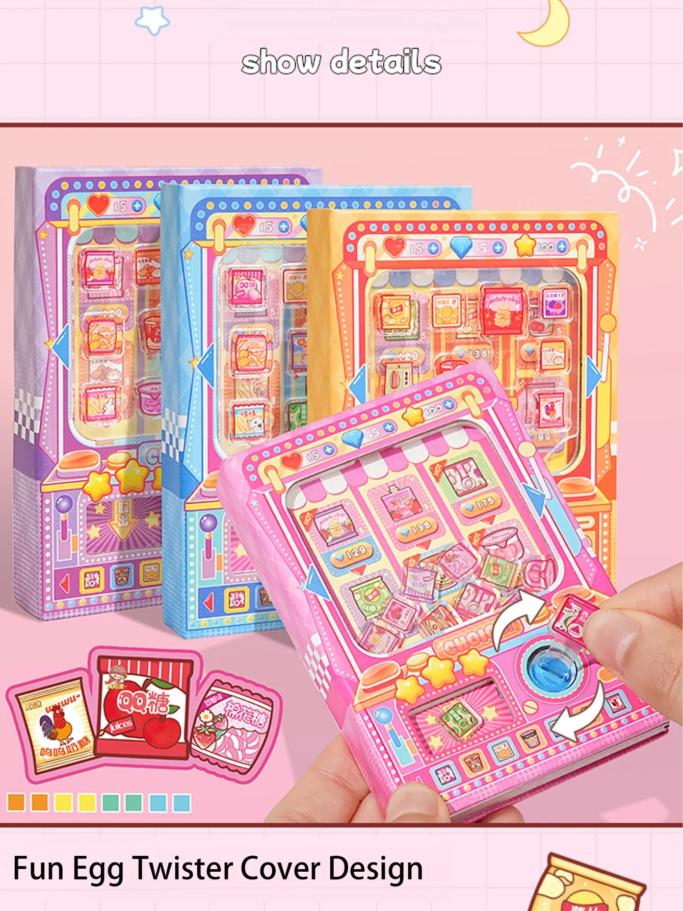 A Notebook with 80 Colorful Pages, a Stylish and Portable Pocket-Sized Notebook with a Theme of Delicious Snacks