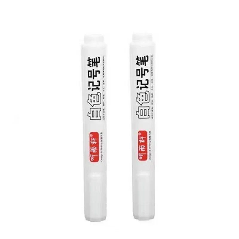 Haile For Metal White Oily Markers Waterproof Permanent Plastic Gel Pen Writing Drawing DIY Graffiti Stationery Notebook