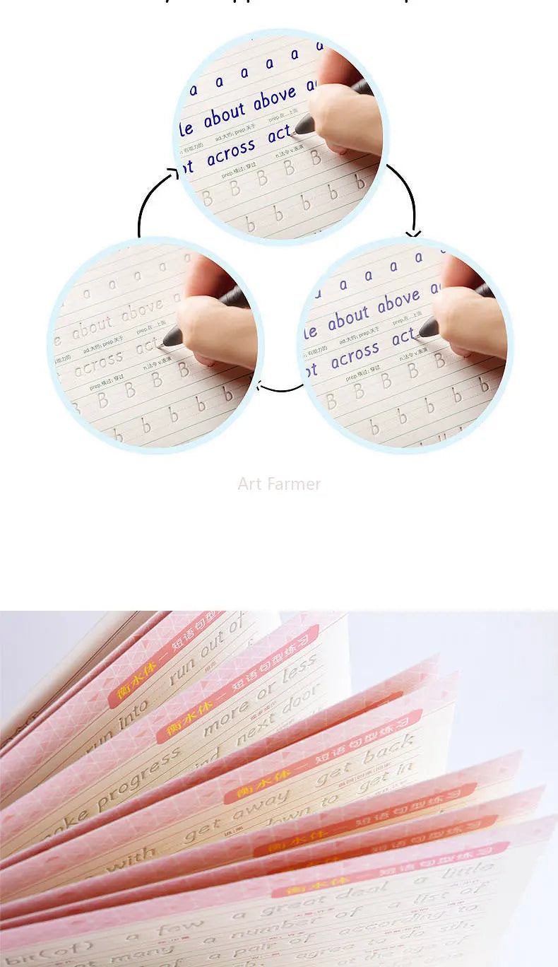 Students Practice Copybooks Learn English Composition Writing Handwriting Practice Book Hengshui Calligraphy Book 3D Reusable