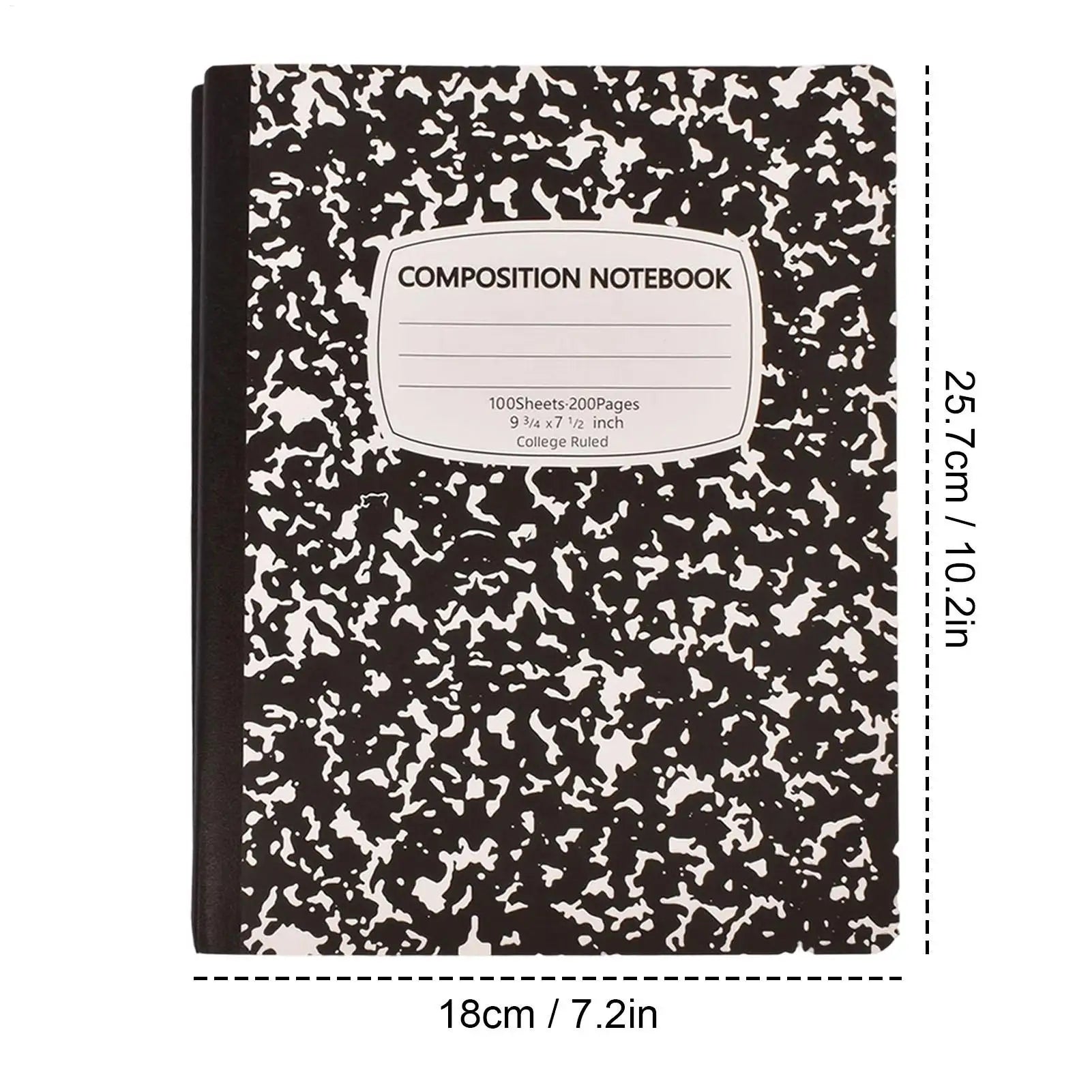 Composition Notebooks 100 Sheets Abstract Marble Cover Thick Paper 10.2x7.2in Lined Paper Notebook for School Classroom Office
