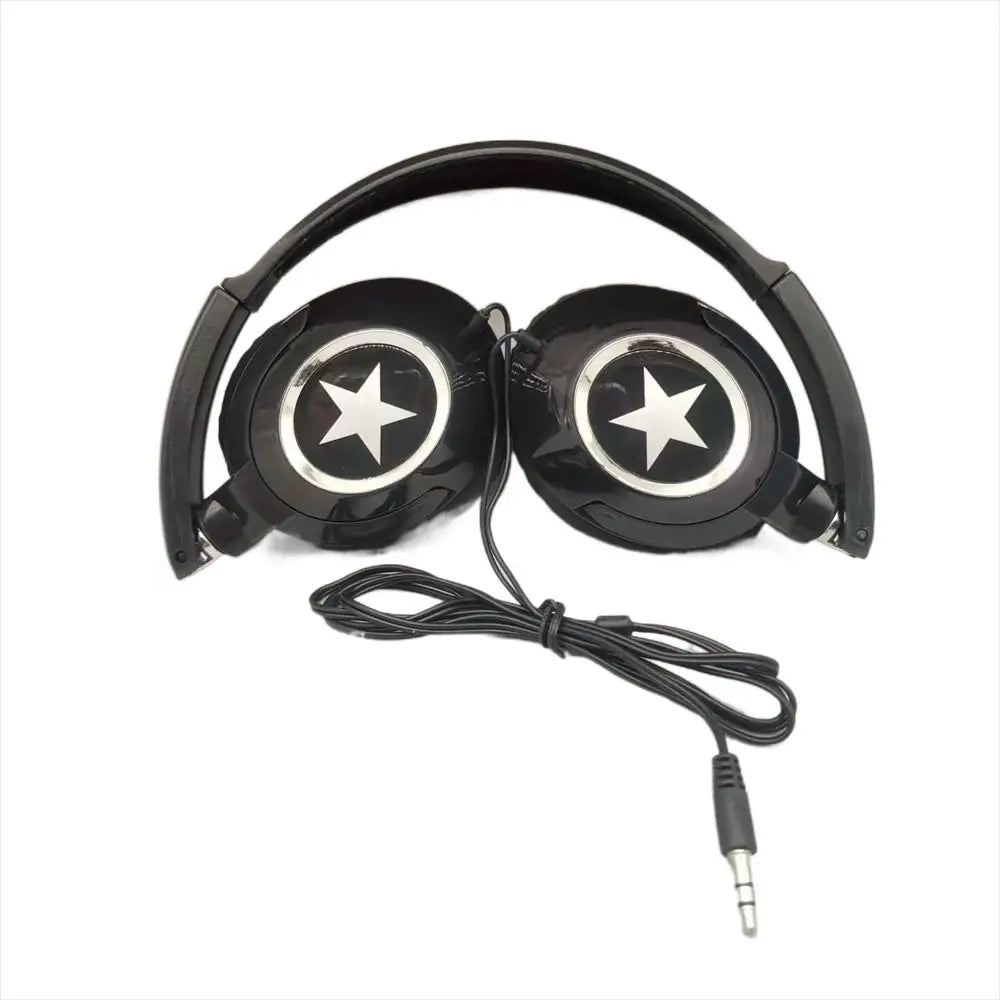 Sound Wired Headphones Over Ear Headset Bass HiFi Sound Music Stereo Earphones Flexible Adjustable Headset For PC Mobile