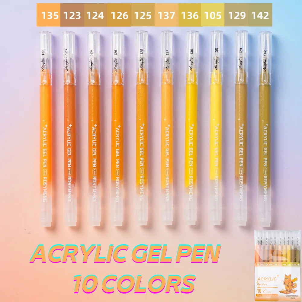 ROSYMENG 100/160 Colors Gel Pens,Acrylic Painting Handbook Pen Set,Multi-Color Neutral Pen,Student Writing Drawing Marker Pens