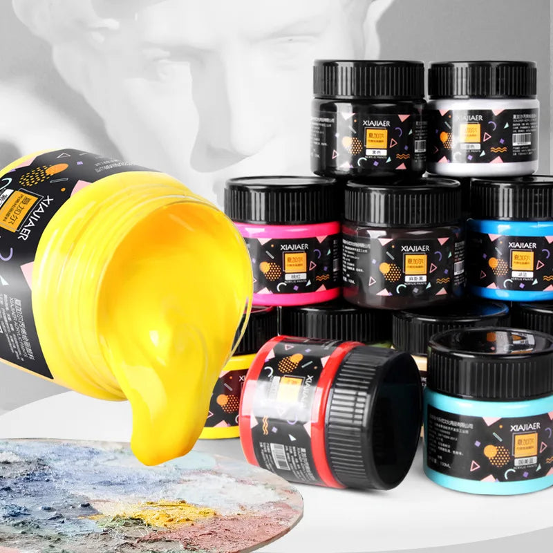Acrylic Paint 100ml Hand-Painted Wall Painting Graffiti Stone T-Shirt Tinned Paint Studio Multi-Color Acrylic Paint