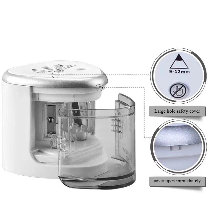 Study Manual Auto Automatic Drawing Pencil Pen Sharpener Electric Switch Pencil Sharpener Stationery Home Office School Supply