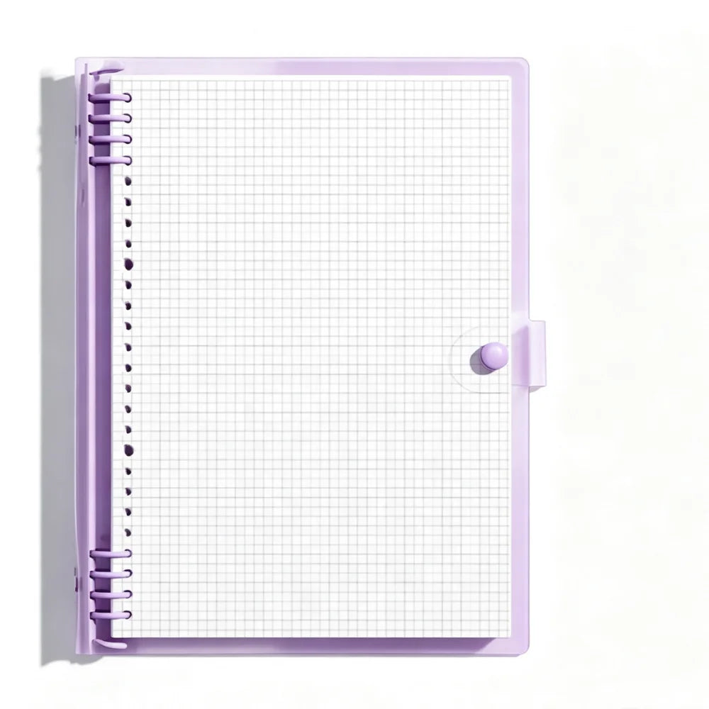 1pc 240 Pages Diary A5 Transparent Soft Cover Loose Leaf Checkered Book School Notebooks Notebook Notepad Writing Pads Office