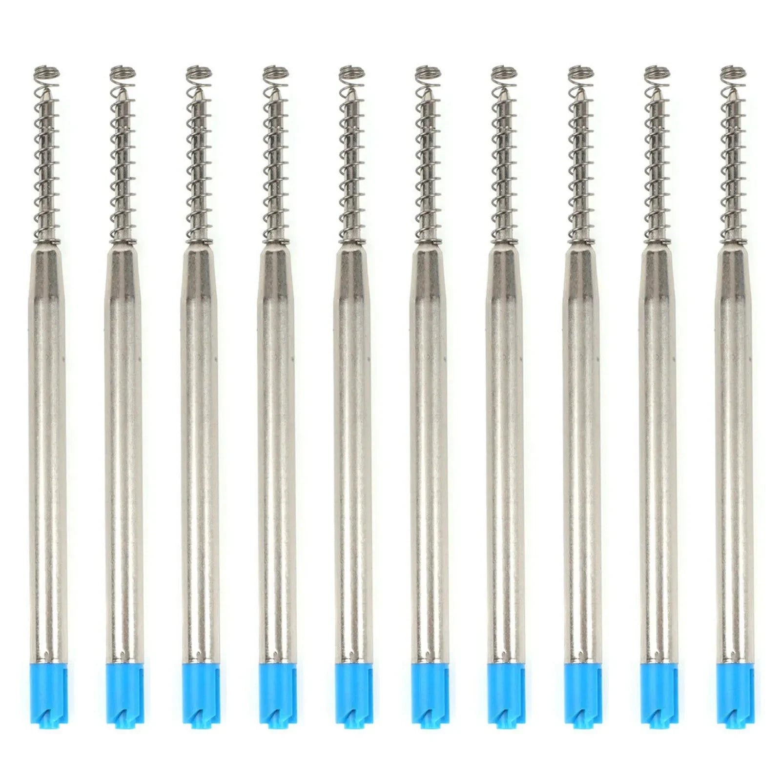 10pcs G2 Ballpoint Pen Refills 1mm Medium Point with Spring Universal Replacement Refills