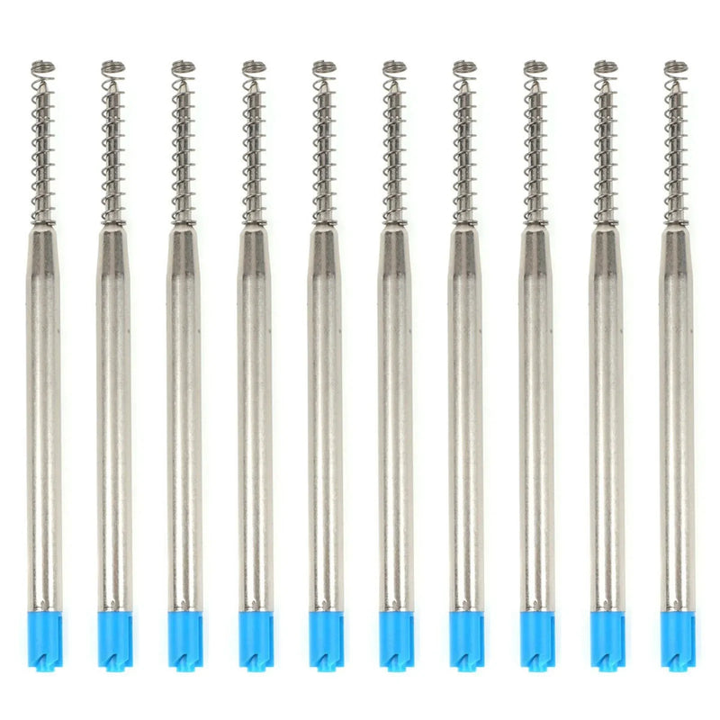 10pcs G2 Ballpoint Pen Refills 1mm Medium Point with Spring Universal Replacement Refills
