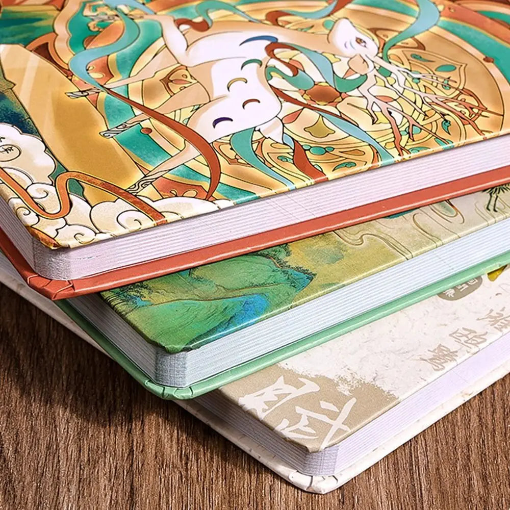 Retro Full-Color Notebook Good-looking Hardcover Notepad China-Chic Creative Design Diary Notebook Student Gift