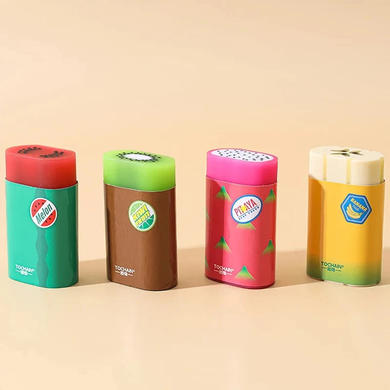 Set of Randomly Assorted Fruit Cute Sandwich Erasers for Students Creative Erasers That Erase Cleanly Without Leaving Marks