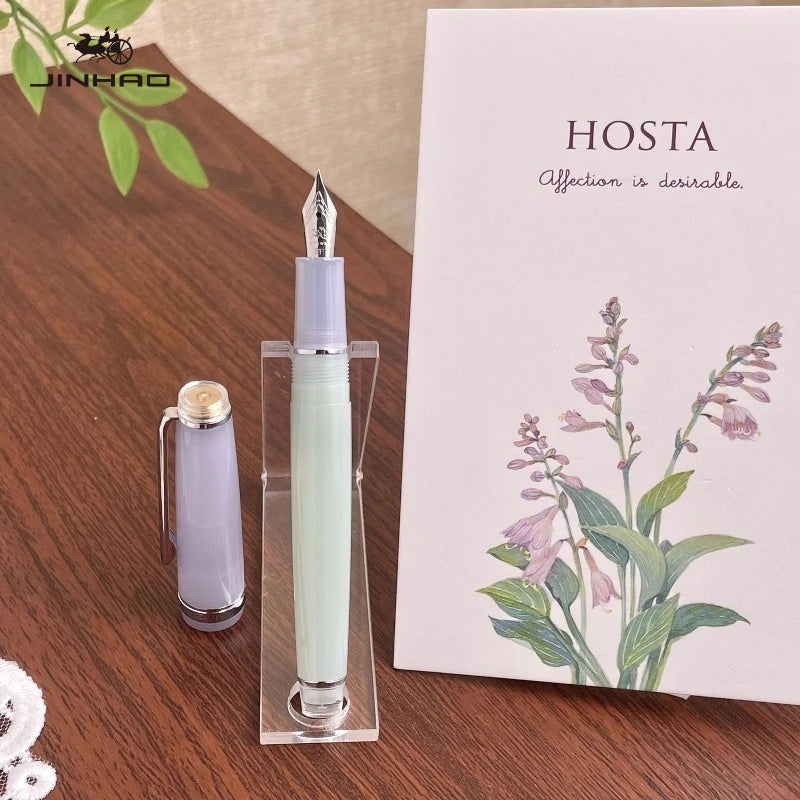 2026 Limited Edition Sakura Pink! JINHAO 82 Plus Fountain Pen Rose Clip Rose Scarf Pattern Nib School Office Supplies Stationery
