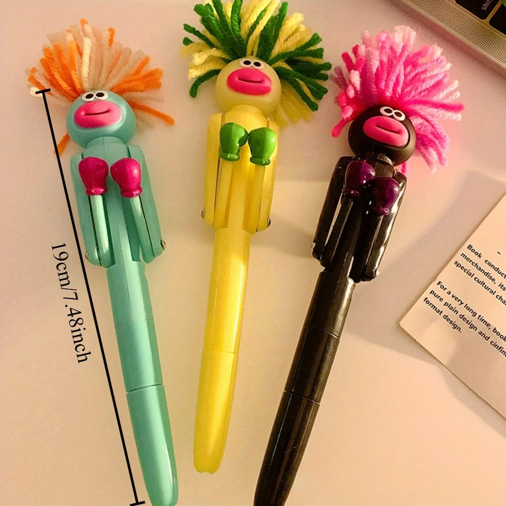 Boxing Pen 3Pcs Funny Stress Toy Ballpoint Click Pen,Cool Desk Gadget Office Game Gift for Kids Adults Anxiety Relief Fidget Toy