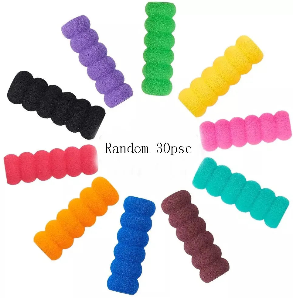 30pcs Pencil Grips for Kids Handwriting Soft Sponge Diamond Painting Drill Pen Grip Anti-slip Finger Guard Corrector Papeleria