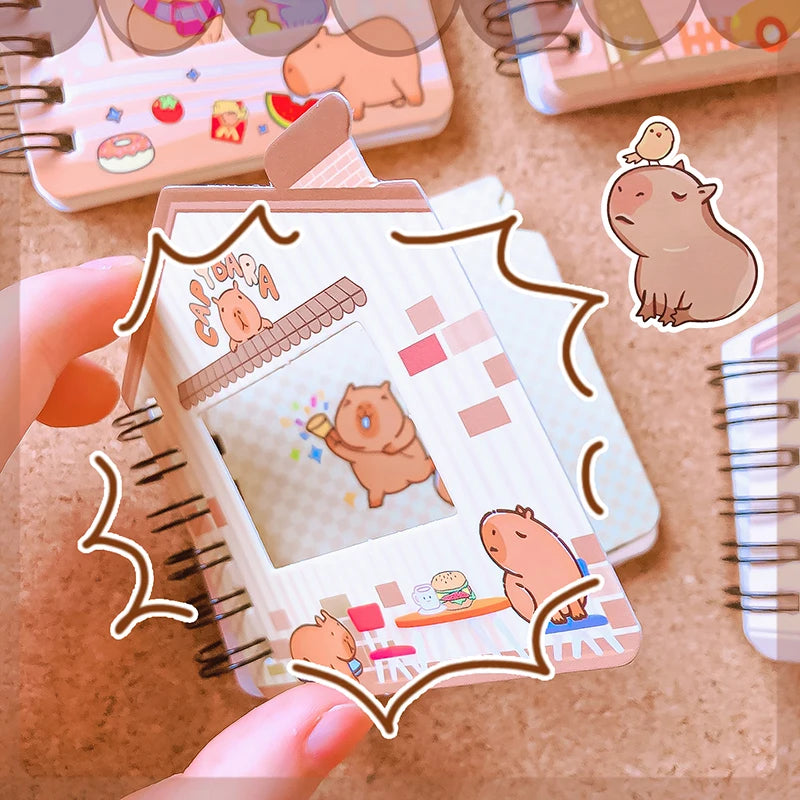 kawaii Stationery office supplies Portable mini notebook cute capybara journal Diary school notebooks for kid Notepads for notes