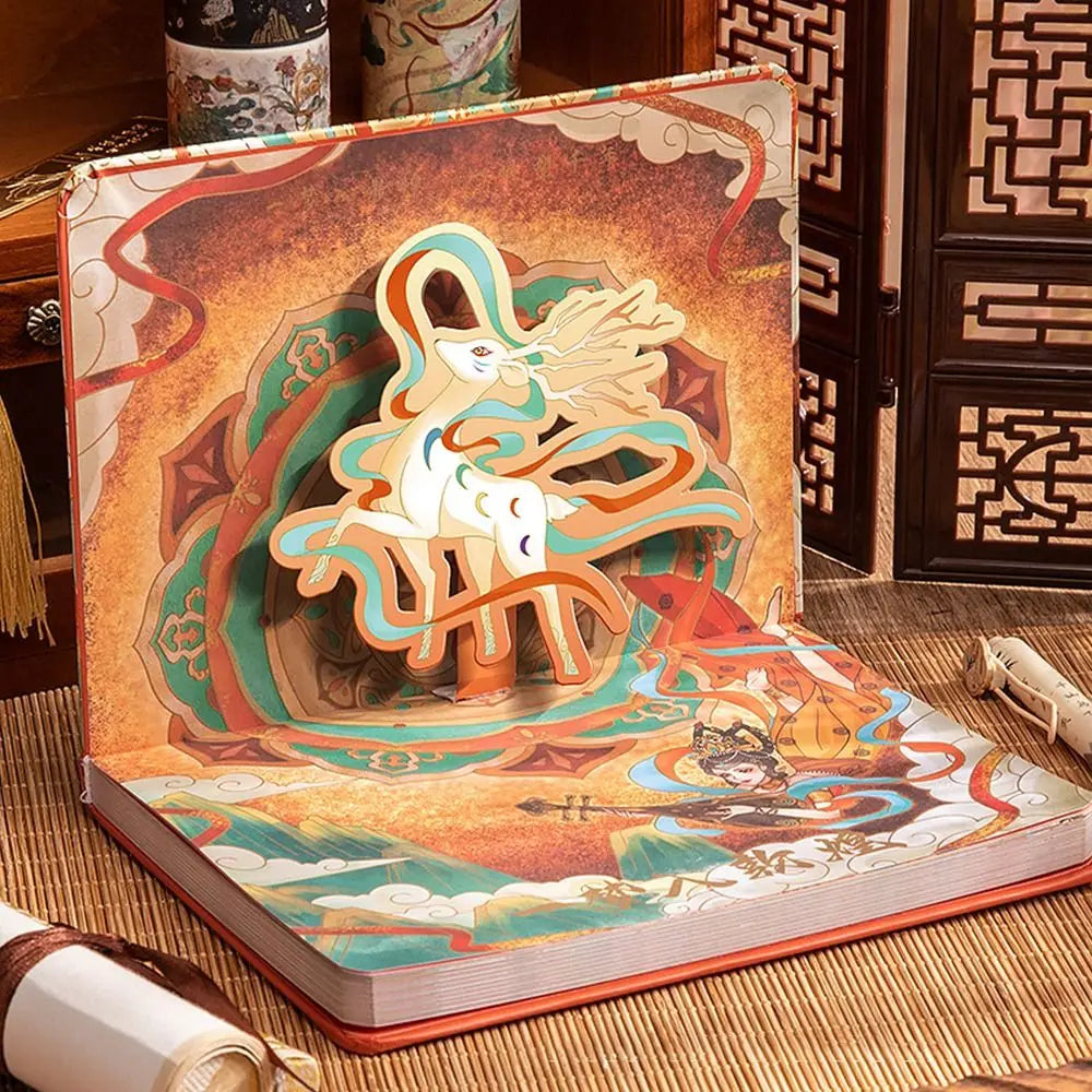 Retro Full-Color Notebook Good-looking Hardcover Notepad China-Chic Creative Design Diary Notebook Student Gift