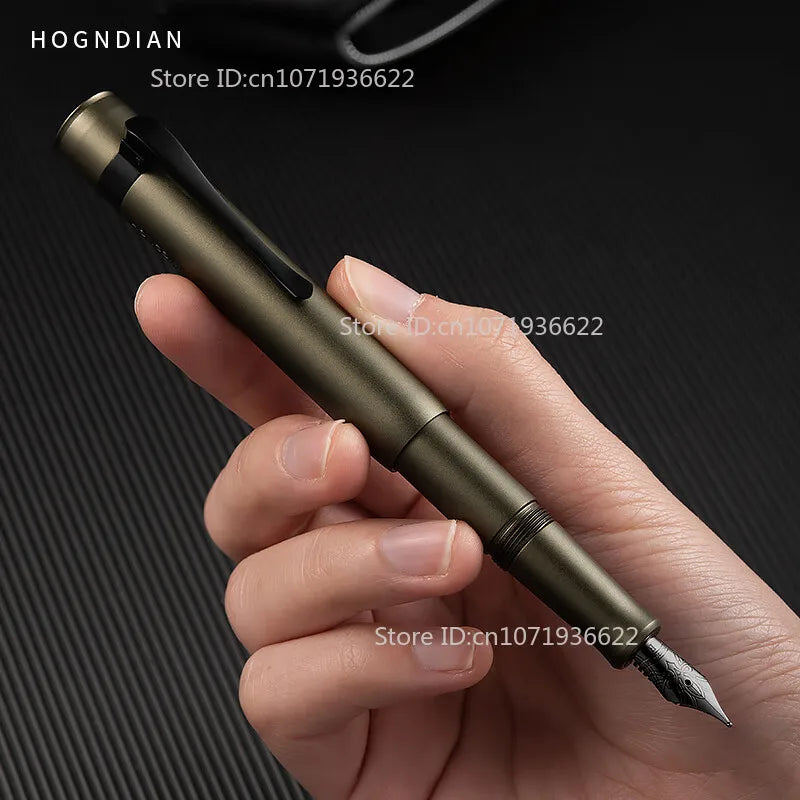 Limited Pink Hongdian M2 Mini Metaverse Sports Pocket Metal Fountain Pen 26# Nib School Office Supplies Writing Stationery Gift