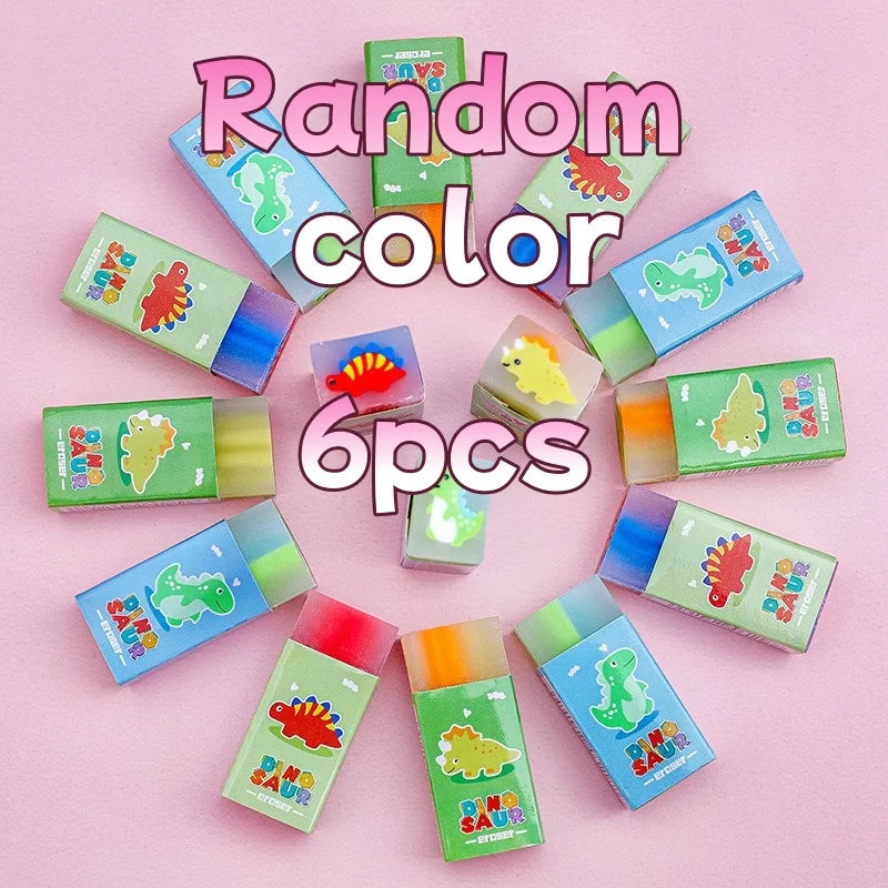 Dinosaur Erasers for Kids Clean Bulk Classroom Prizes Student Awards Teacher Party Supplies 3/6/12/18 Pcs