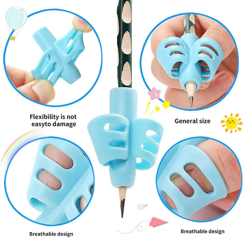 Pencil Handle Rod Grips pen Holder Grip for Kids Cute Hand writing Aid Trainer Posture Correction Pen Finger Holder